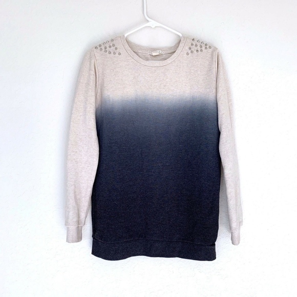 Forever 21 Beige Blue Spike Ombre Pullover Sweater - Picture 2 of 8